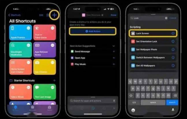 北林苹果14锁屏维修店分享iPhone14升级iOS16.4后如何创建锁屏快捷方式 